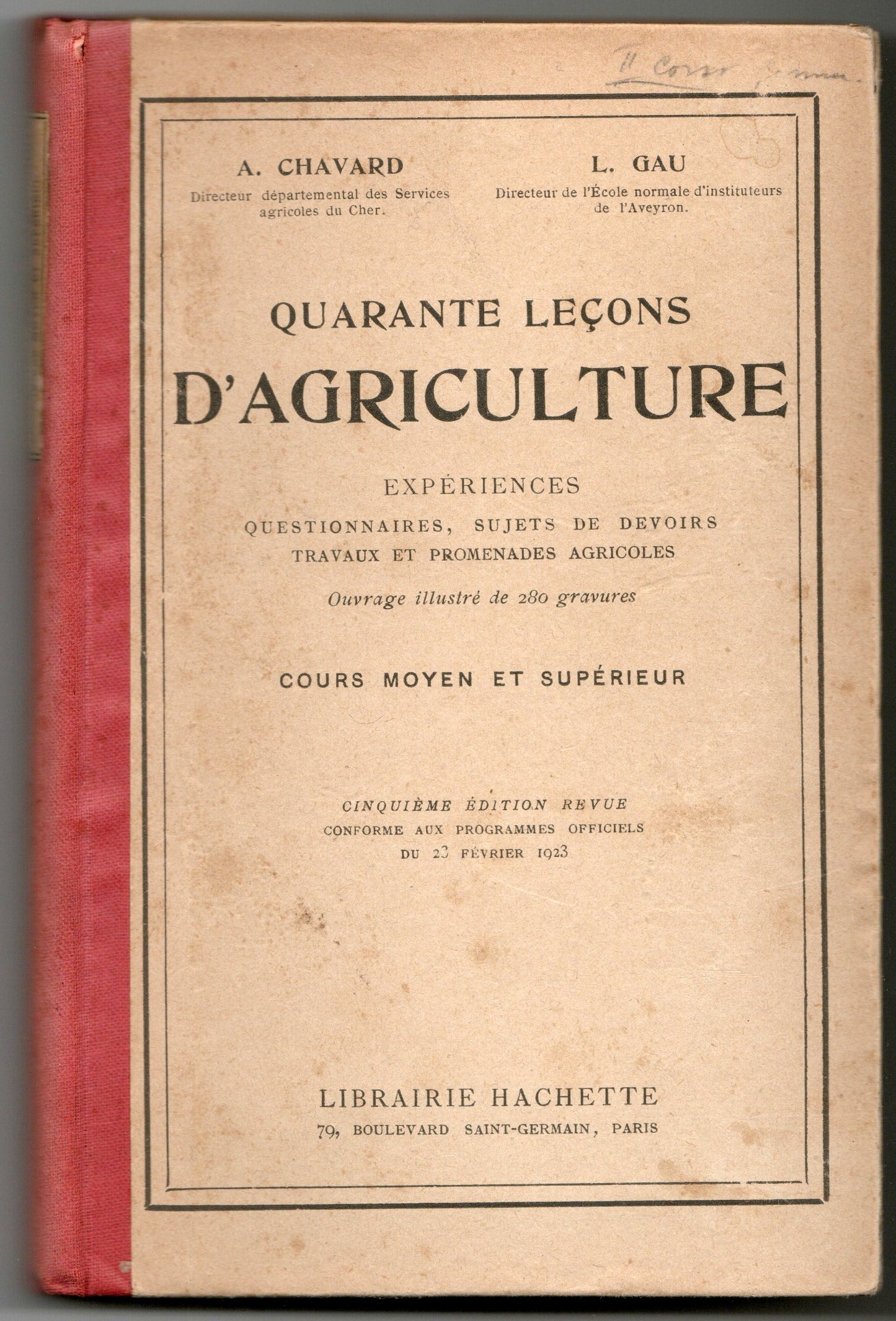 Quarante Leçons d'agriculture - Chavard / Gau