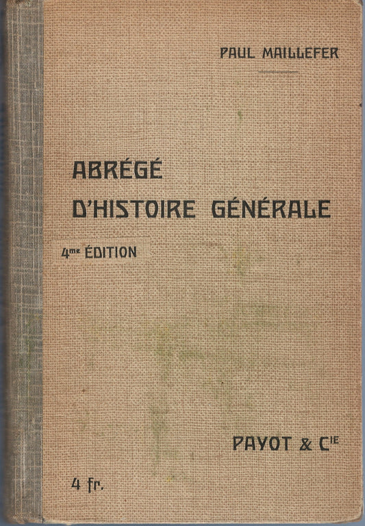 Paul Maillefer - Abrégé d'histoire générale