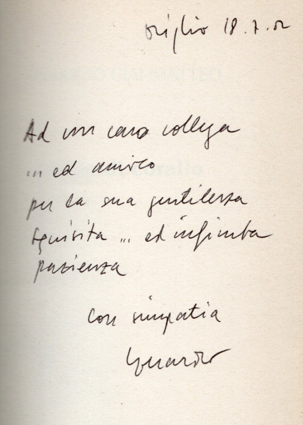 Gerardo Giammatteo - Il filo di Corallo