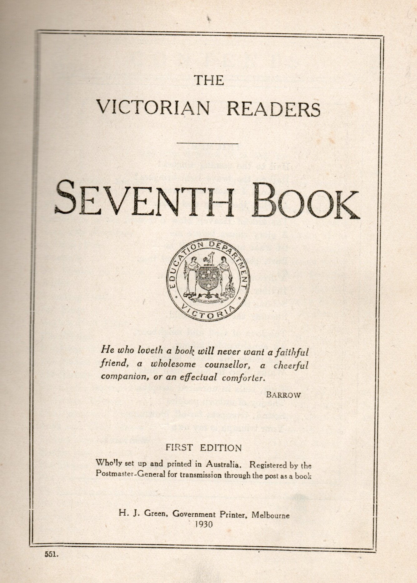 Victorian Readers - Seventh Book